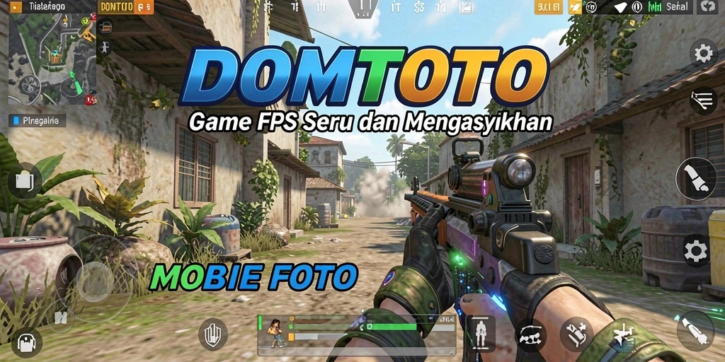 Tampilan gameplay menarik dari DOMTOTO dalam mode FPS.