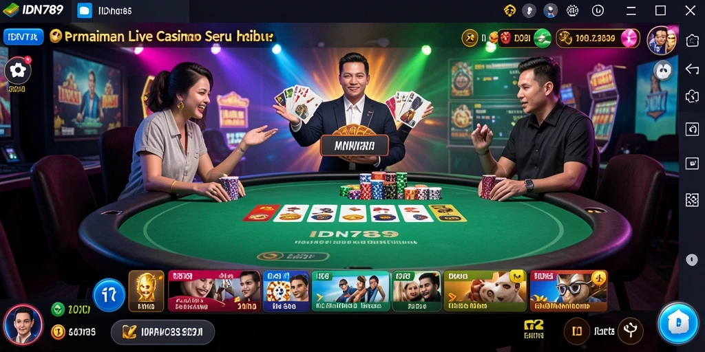 Tampilan menarik IDN789 saat pemain menikmati gameplay Live Casino.