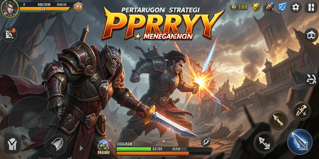 Tampilan gameplay menarik PPRRYY dalam pertarungan strategis.
