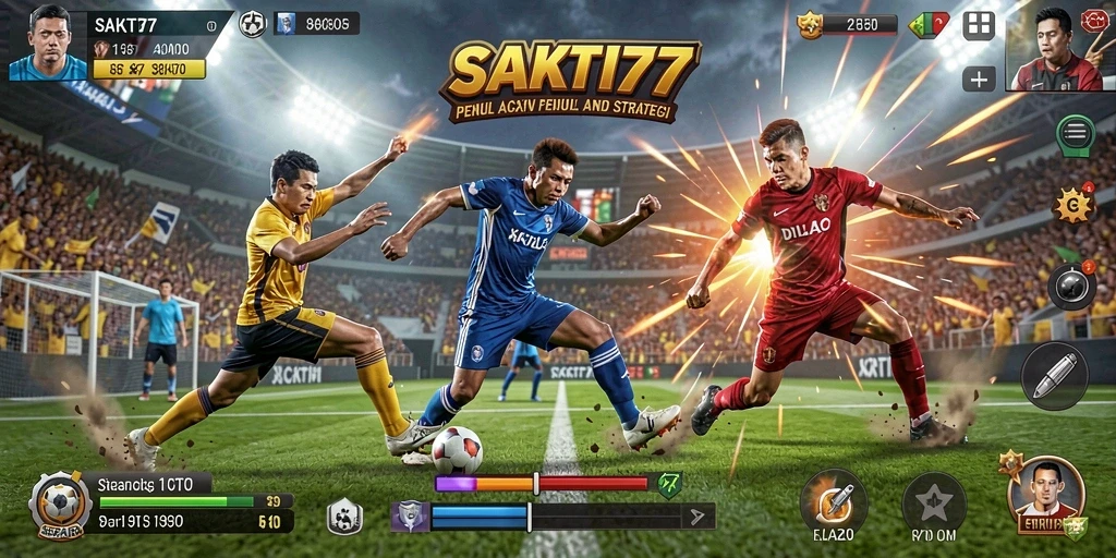 Screenshot SAKTI77 menampilkan aksi pertandingan yang mendebarkan dan intens.
