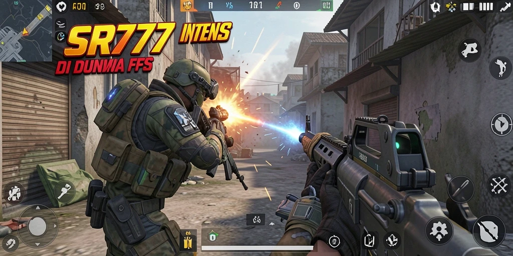Tangkapan layar menampilkan aksi gameplay intens di SR777.
