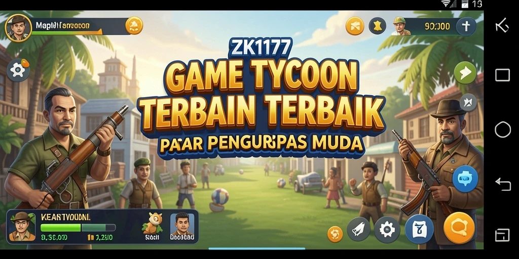 Tangkapan layar gameplay ZK1177 menampilkan aktivitas mengelola bisnis.
